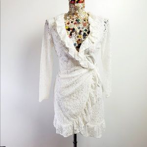 Montrose medium lace wrap dress nwt